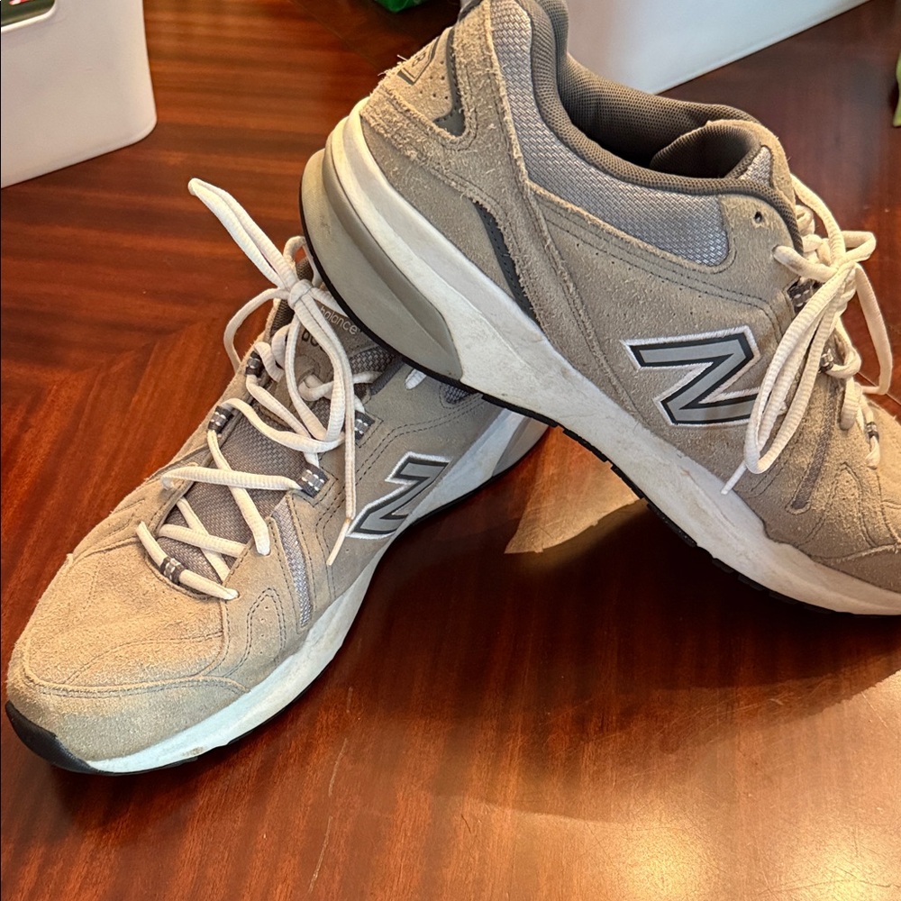 New Balance Tan and White Athletic Shoes